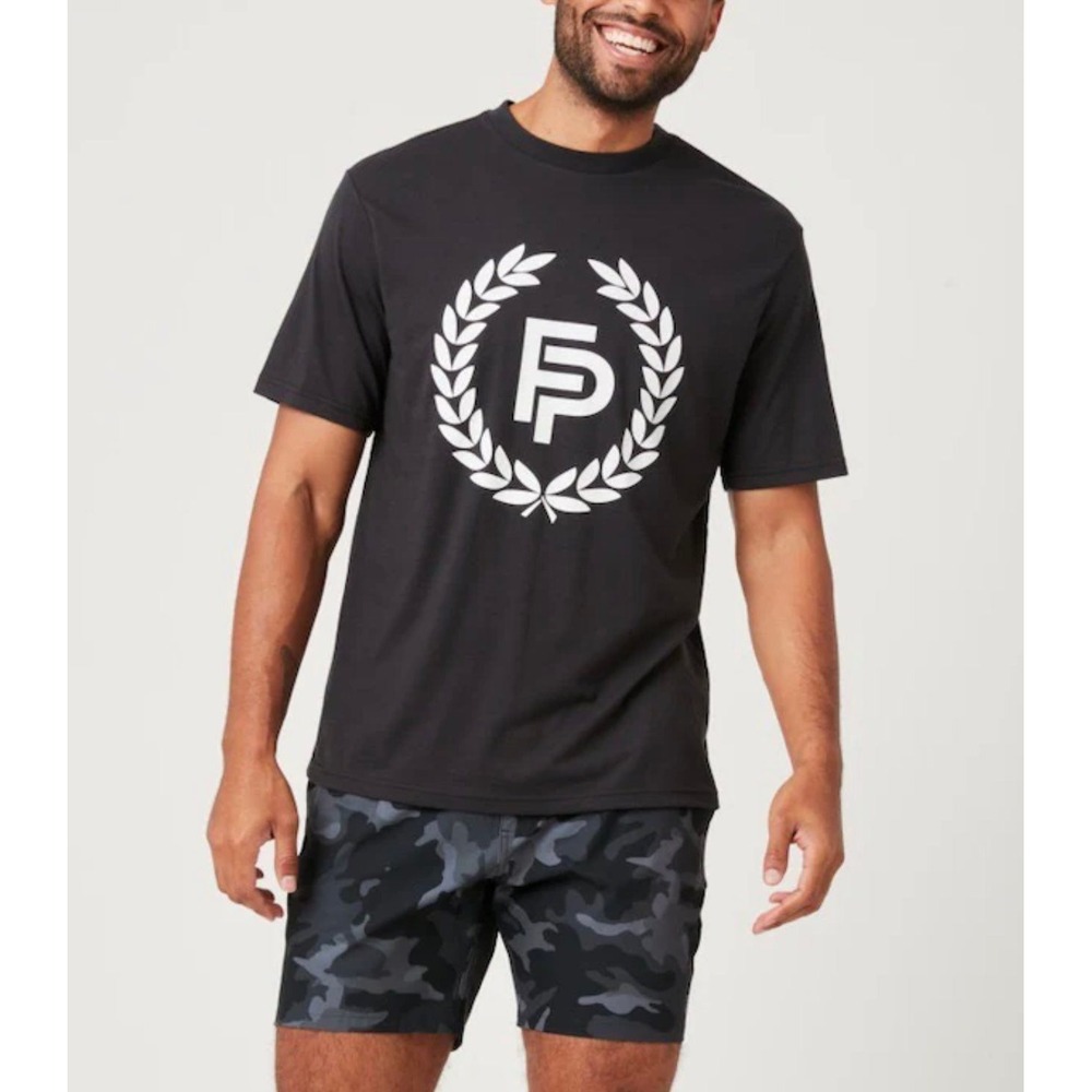 Flint Park Logo Graphic T-Shirt‎ Organic Cotton Athleisure Sporty Training Gym